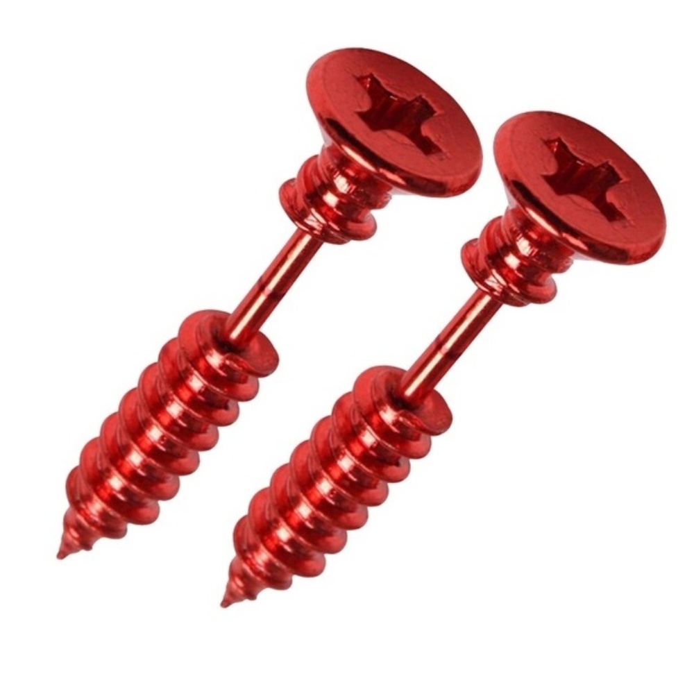 NEW MEN'S Screw Earrings Steel Punk Metal Nails